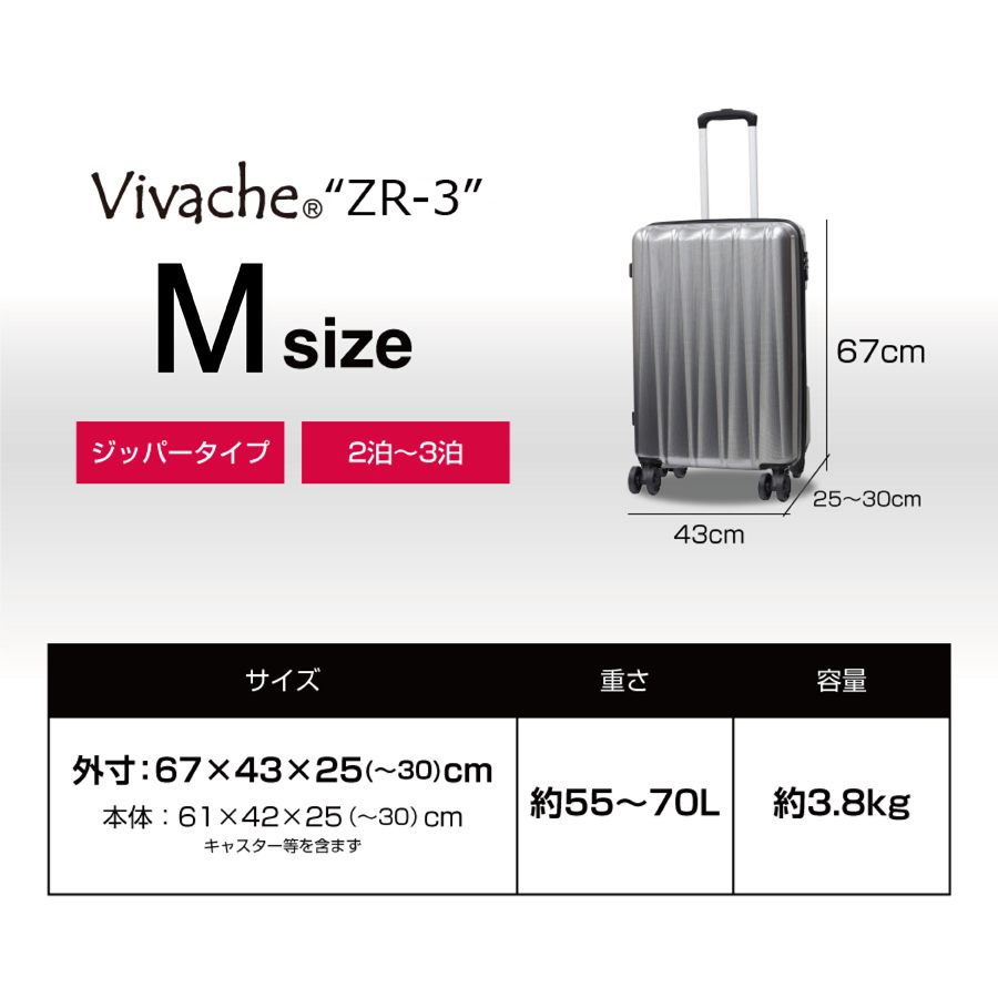 ビバーシェZR-3スーツケース